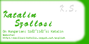 katalin szollosi business card